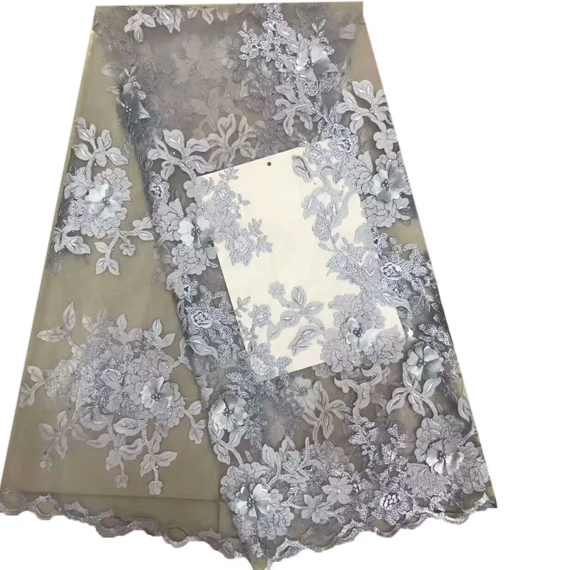 HFX High Quality 3D Lace Wine Embroidered Beaded Tulle Fabric African Wedding With StonesX945-1 | Дом и сад