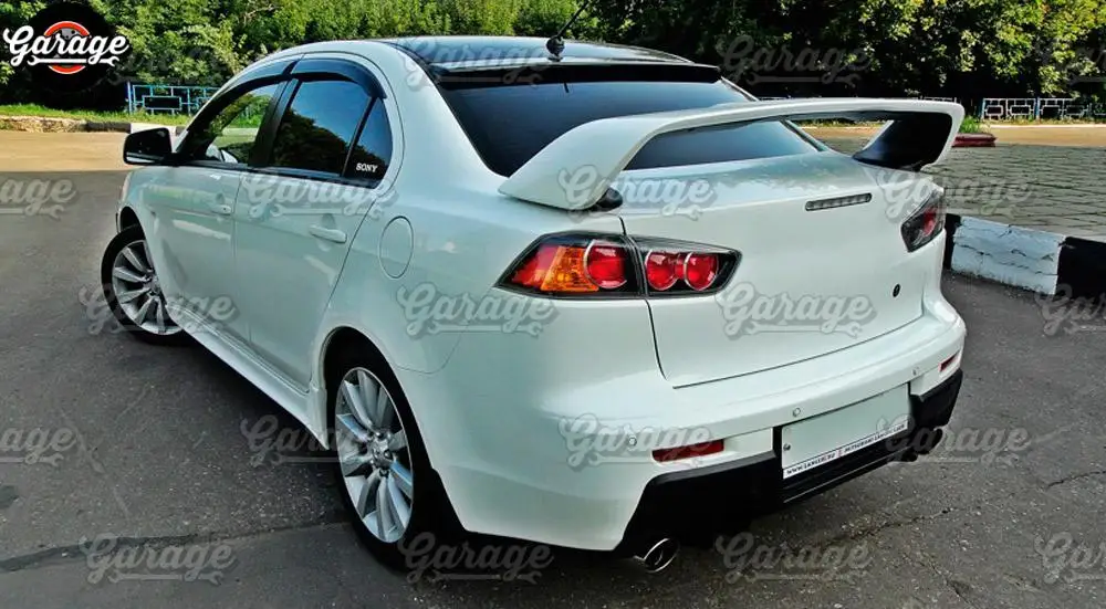 Эксклюзивный спойлер для Mitsubishi Lancer 10 2007- на крышке багажника ABS пластиковые спортивные аксессуары Тюнинг автомобиля аэродинамическое крыло