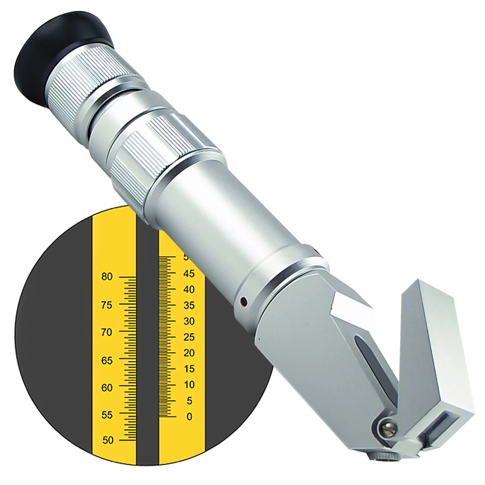 Dual Scale Brix Refractometer Heavy Duty Aluminum 0~80% / 0~50% Range Tool Lightweight Tool