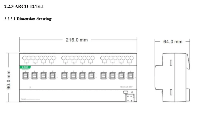 Умный дом GVS K-bus KNX/EIB KNX импульсный привод 12 раз 16А переключатель привод с током обнаружения