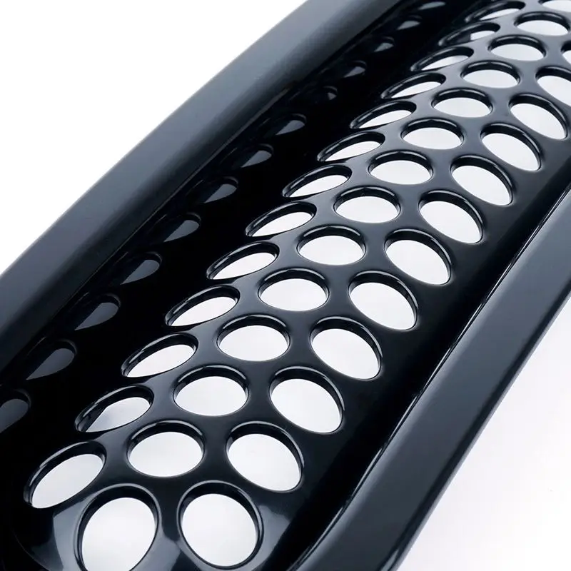 7 шт. Черная решетка переднего бампера с отверстием для ключа сетчатая вставка