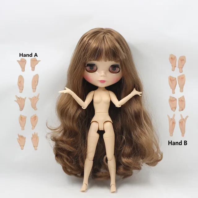 shiny face Фабрика blyth кукла 1/6 bjd кукла с одеждой обувь или новое лицо голая кукла 1/6 30 см - Цвет: shiny face