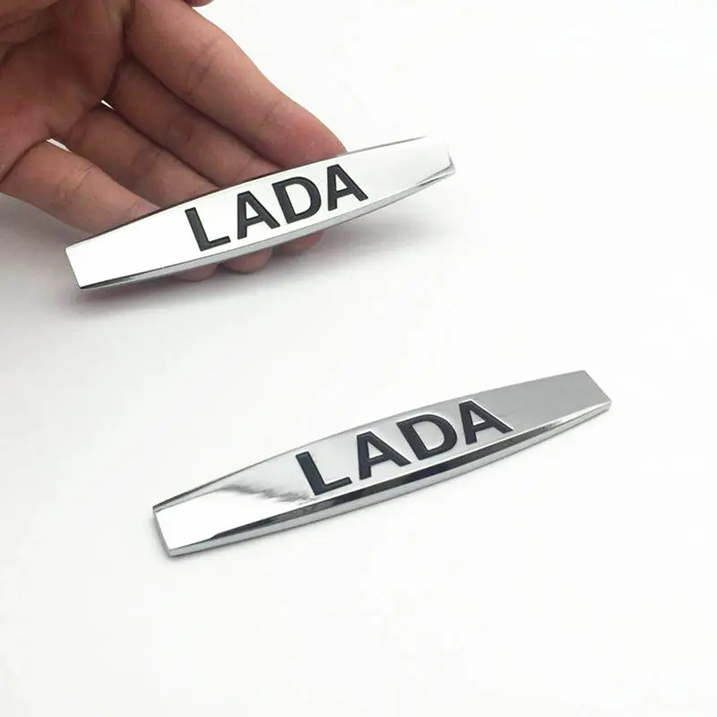 FDIK 2PCS/set 3D Metal for LADA Logo Car Sticker Granta Kalina Priora Side Emblem Tail Badge Auto Rear Trunk Decoration | Автомобили и