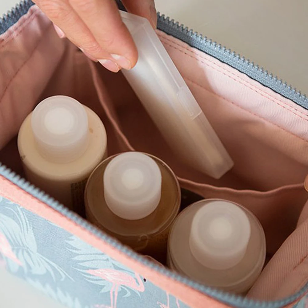 Модный держатель для кистей макияжа с фламинго и цветочным принтом портативная