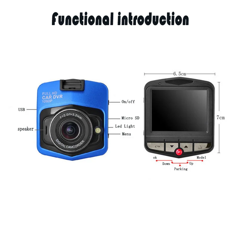 2018 новый оригинальный A1 мини Видеорегистраторы для автомобилей Камера Dashcam Full HD