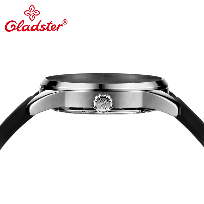 Роскошные спортивные силиконовые мужские часы Gladster с календарем японские