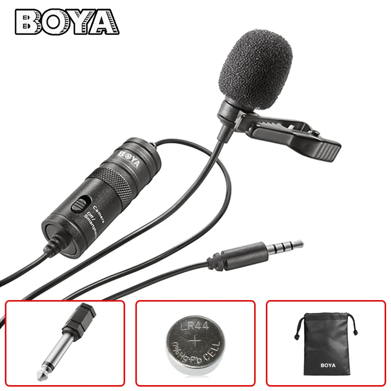 BOYA BY-M1 Label петличный всенаправленный конденсаторный микрофон для iPhone Android Canon Nikon