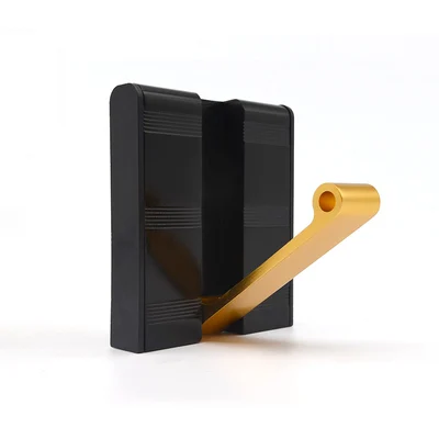 1 Hook Gold Premintehdw одноцветное алюминиевое настенное крепление, скрытое складное пальто, крючок для одежды, крючки для халатов, черный, золотой, серебряный, один 2 3 4 5 крючков - Цвет: 1 Hook Gold