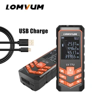 lomvum lv 77u handhold laser rangefinder digital laser distance meter usb charge electrical level tape laser distance measurer