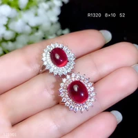 kjjeaxcmy boutique jewelry 925 sterling silver inlaid red corundum rings for women