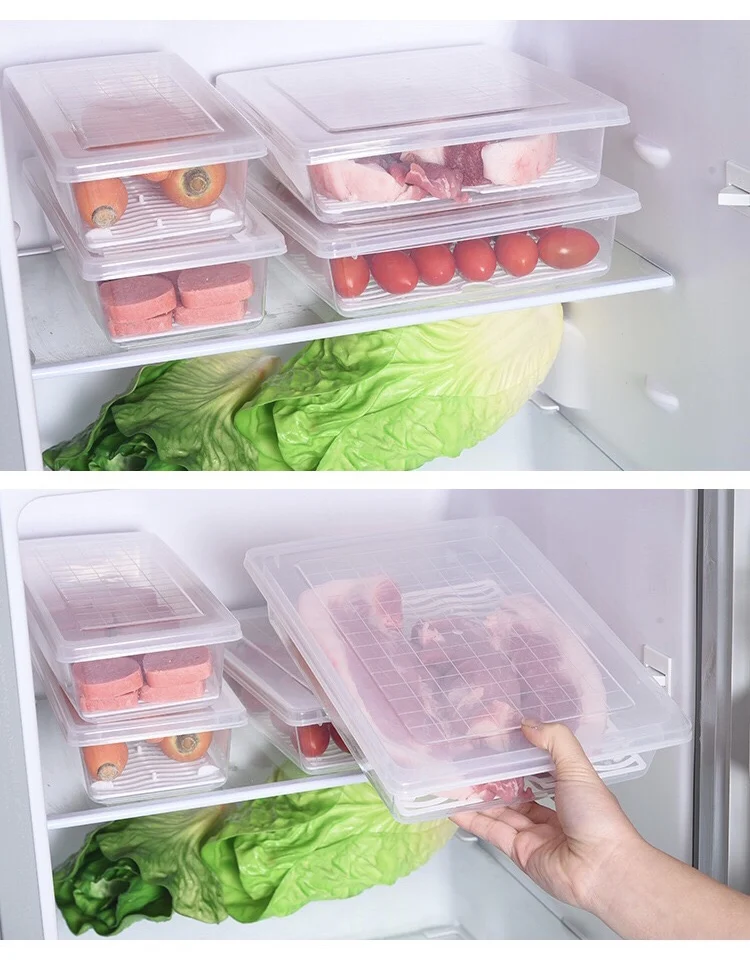 Холодильник коробка для хранения еды контейнер мяса овощей органайзер фруктов с