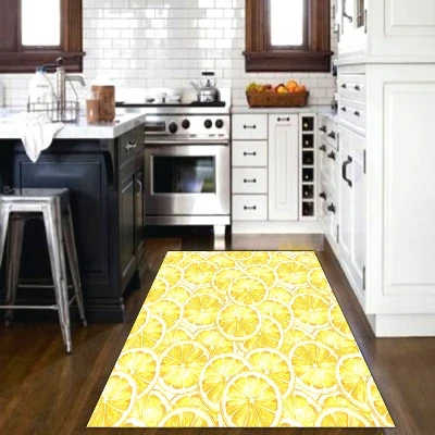 

Else Yellow Lemons Fresh Fruits Vegetable 3d Print Non Slip Microfiber Kitchen Modern Decorative Washable Area Rug Mat