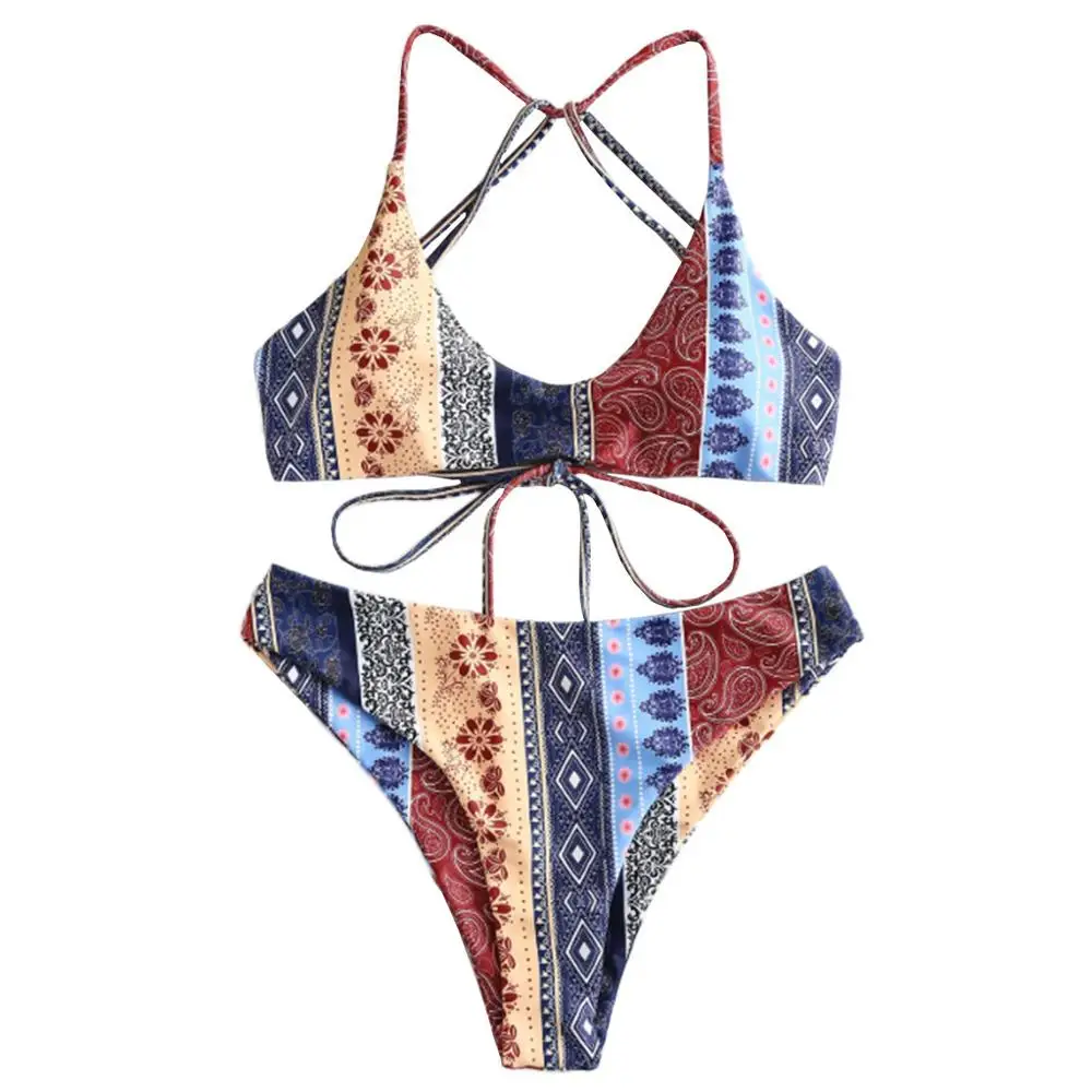 Женский купальник бикини с принтом Maillot De Bain бразильский пуш ап 2019|Купальники| |