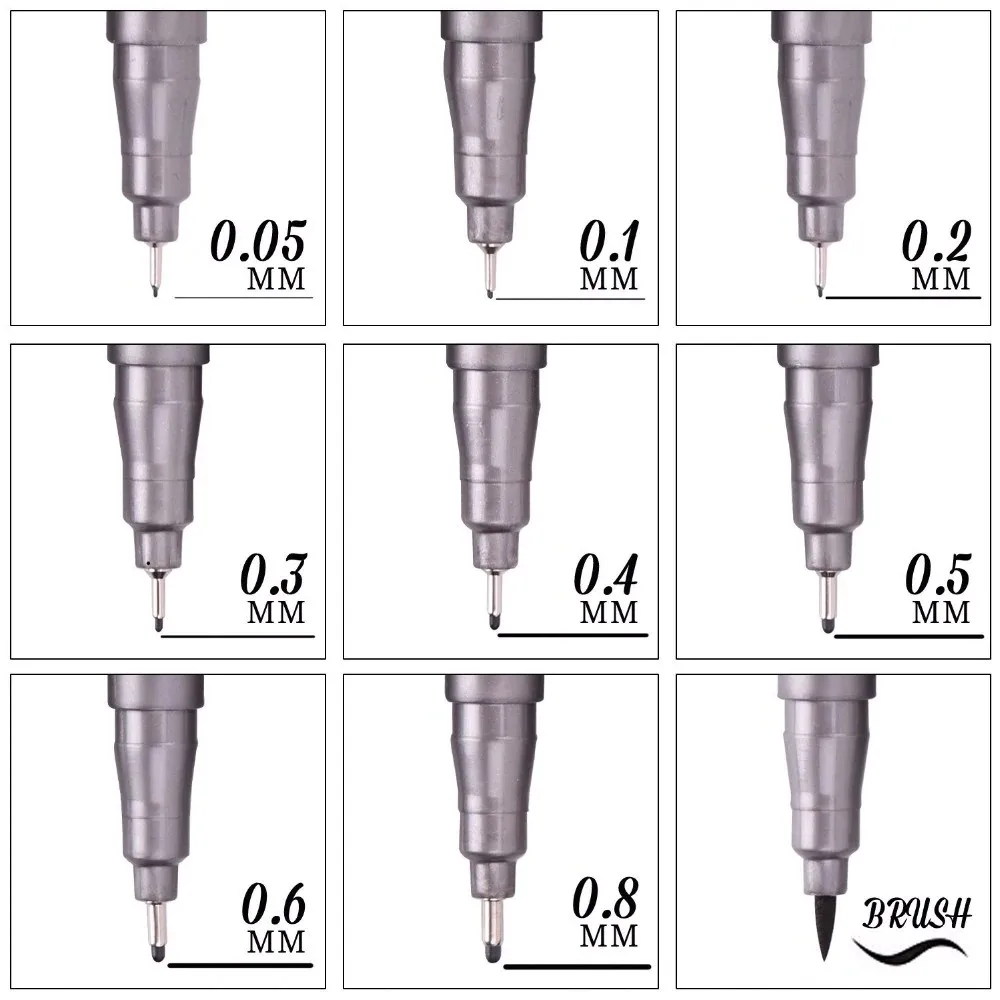Набор чернильных маркеров Fineliner 1 шт./10 шт. чернильный маркер Pigma Micron 0 05 2 3 4 5 6 8