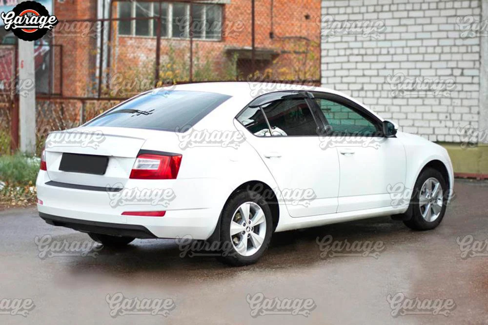 Защита заднего бампера для Skoda Octavia A7 2013- АБС пластик аксессуары защитная пластина царапины Тюнинг Автомобиля