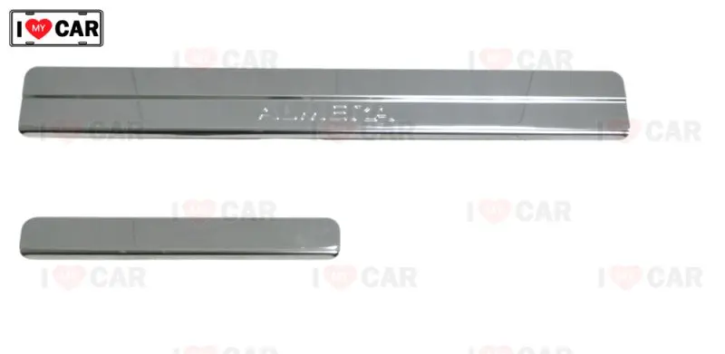 Накладка на порог для Nissan Almera G15 2013 2018 Защитная Наклейка пороги из нержавеющей