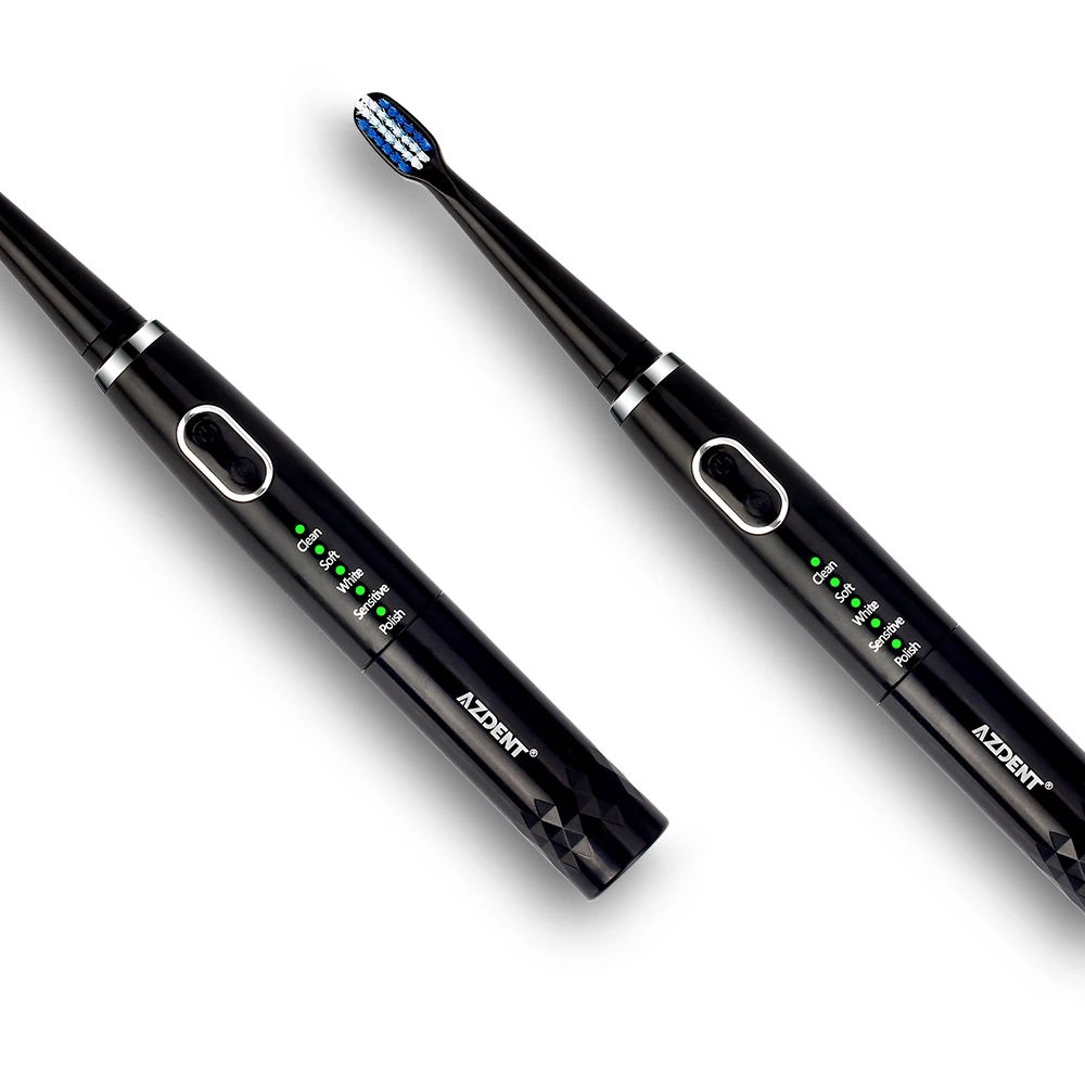 AZ-4 Pro Sonic электрическая зубная щетка 5 режимов для взрослых с таймером зубные щетки на батарейках с 3 сменными головками без подзарядки