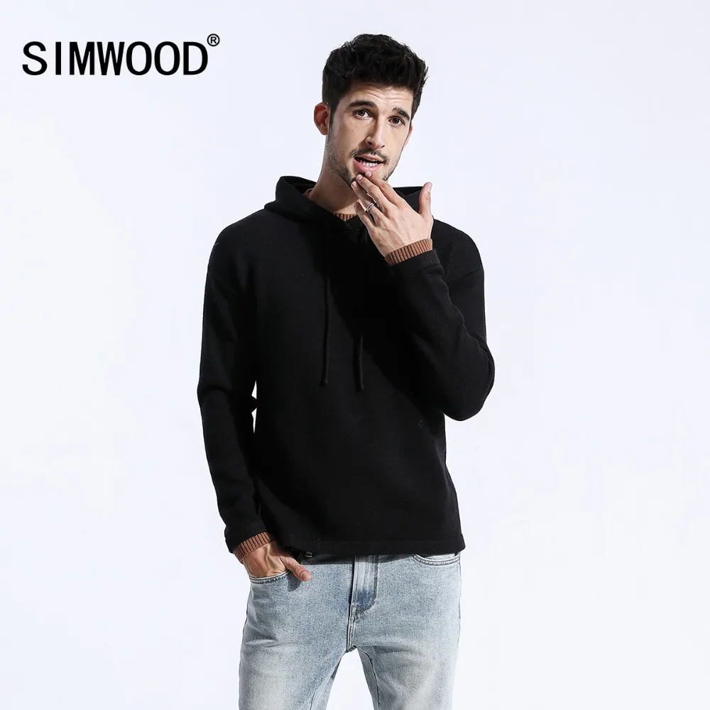 Мужской трикотажный пуловер SIMWOOD повседневный приталенный свитер брендовая