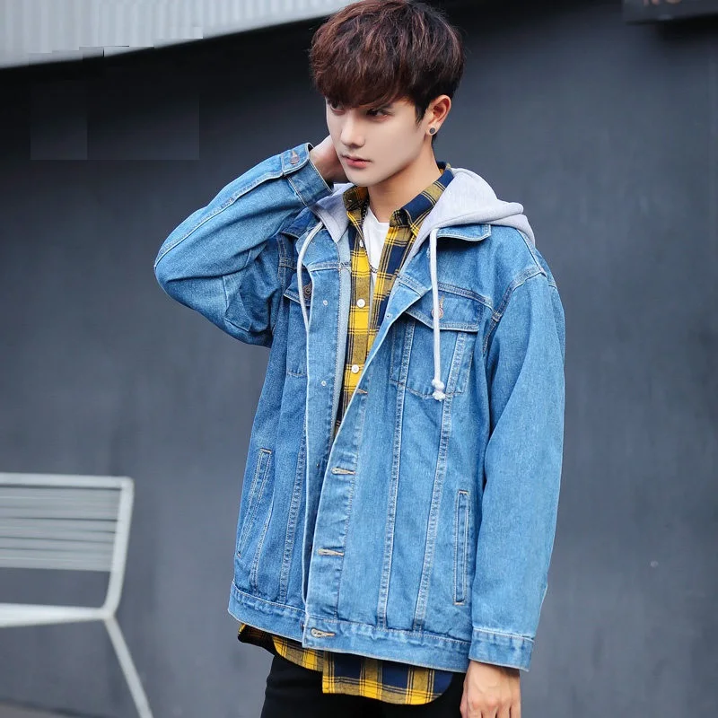 

2018 Fashion Hooded Denim Jacket Men Casual Jeans Jackets Hoodies Cowboy Mens Retro Motorcycle Denim Coat Male Outerwear JK-788