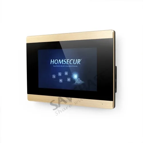 HOMSECUR 7 &quotПроводной Видеодомофон Система + Серебряная Камера для Квартиры BC071 S BM715