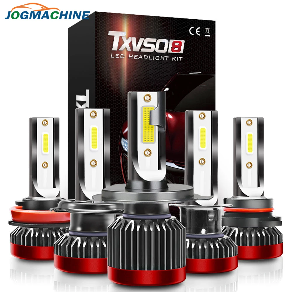 Автомобильная фара JOGMACHINE 2 шт. светодиодная H1 H7 H4 H L H8 H9 H11 9012 9005HB3 9006HB4 COB