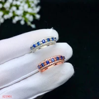 kjjeaxcmy boutique jewelry 925 silver inlaid natural sapphire girl ring support detection