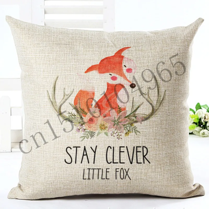 Цветная наволочка для дивана с изображением милых животных домашний декор