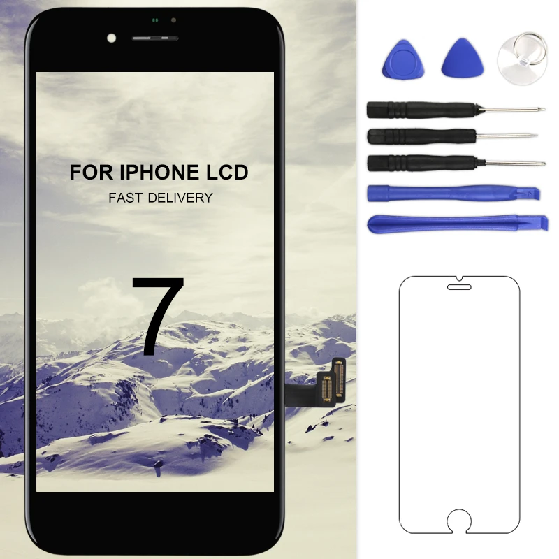 1 шт. сменный ЖК-дисплей для iphone 7 AAA качественный 3D сенсорный экран дигитайзер