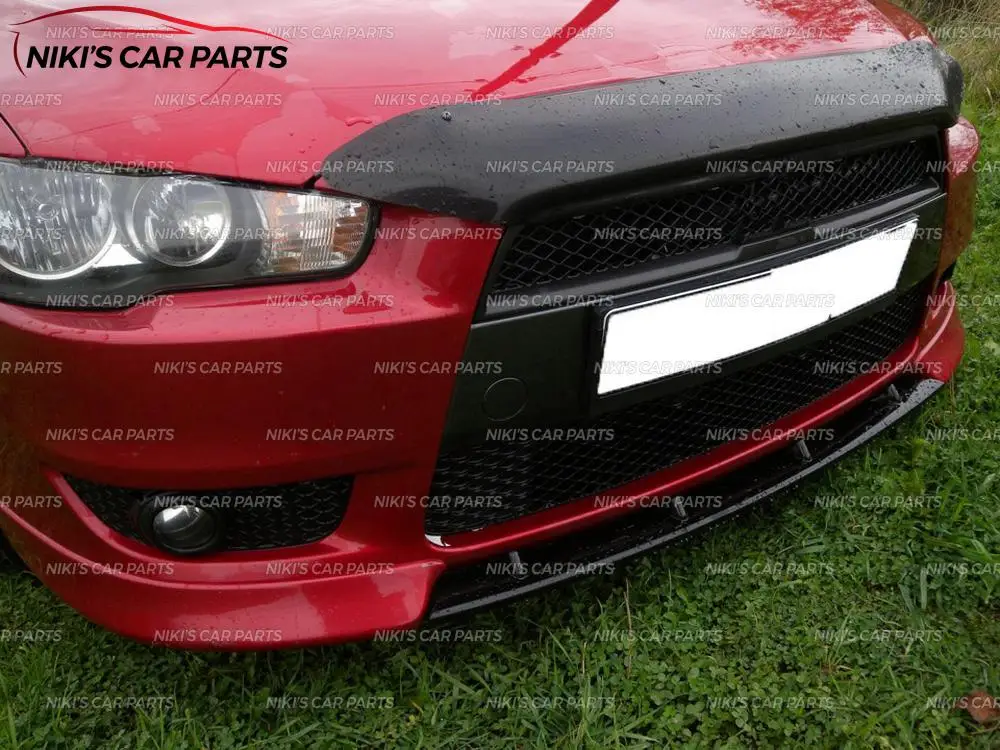 Клыки и центральная вставка для Mitsubishi Lancer X 2007-2010 на передний бампер ABS пластик литье украшения автомобиля Стайлинг тюнинг