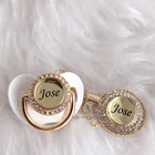 MIYOCAR персонализированное имя, 11 цветов, белая простая шикарная соска и зажим для соски, без БФА, пустышка, уникальный дизайн P2