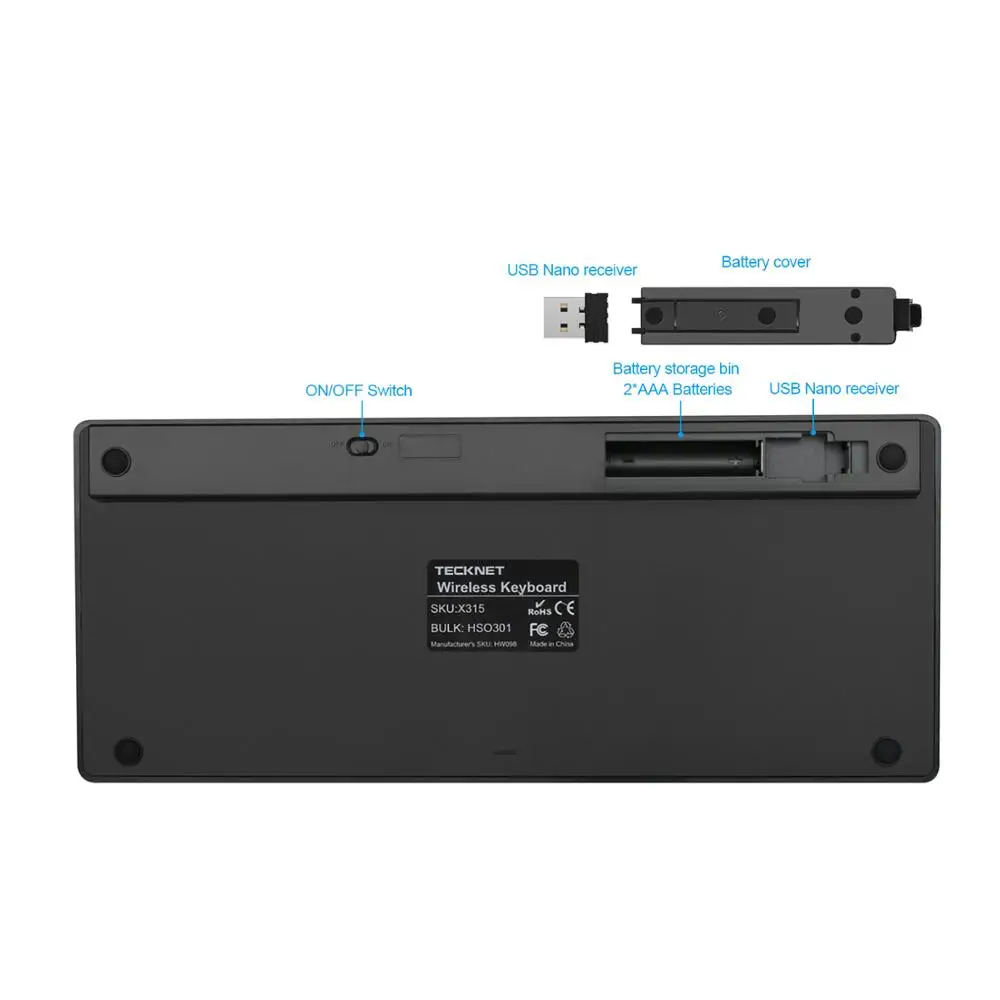 Ультра тонкая беспроводная клавиатура USB 2 4 ГГц с горячими клавишами для Android Smart TV