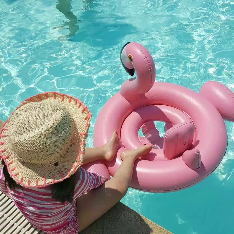 

Inflatable Flamingo Pool Float Circle Mattress Child Swimming Swan Swim Ring Seat Summer Water Fun Pool Toys