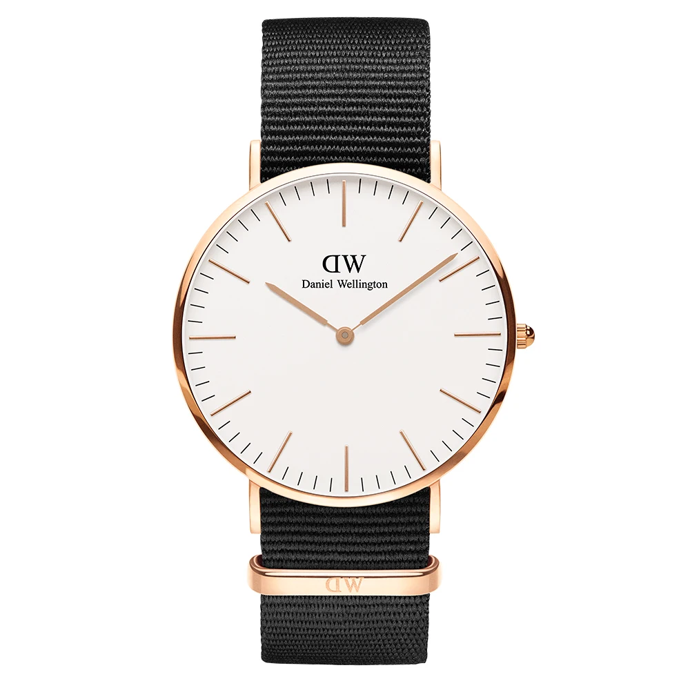 Наручные часы Daniel Wellington Classic Cornwall 40 мм RG White + часовой ремешок Glasgow для часов |