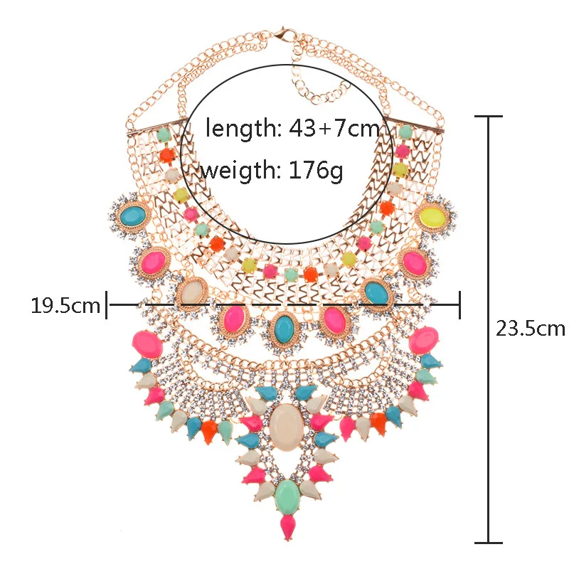 Модное массивное ожерелье-чокер макси с большим воротником женское ожерелье в