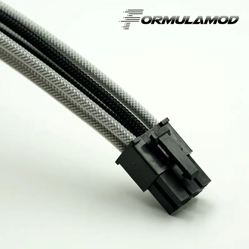 Black and Silver FormulaMod Fm-PCI6P-D, PCI-E 6Pin GPU удлинитель питания, материнская плата 18AWG 6Pin многоцветные соответствующие кабели расширения - Цвет лезвия: Black and Silver