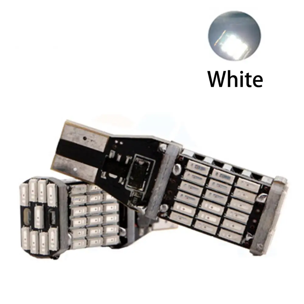 White 2 шт. W16W T15-4014-45SMD светодиодный супер яркий декодирующий тормозной светильник автомобильный резервный светильник s лампа задний фонарь - Испускаемый цвет: White