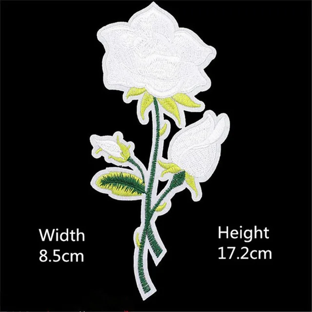 Китайский стиль 3D красные нашивки в виде цветков розы с железной аппликацией для