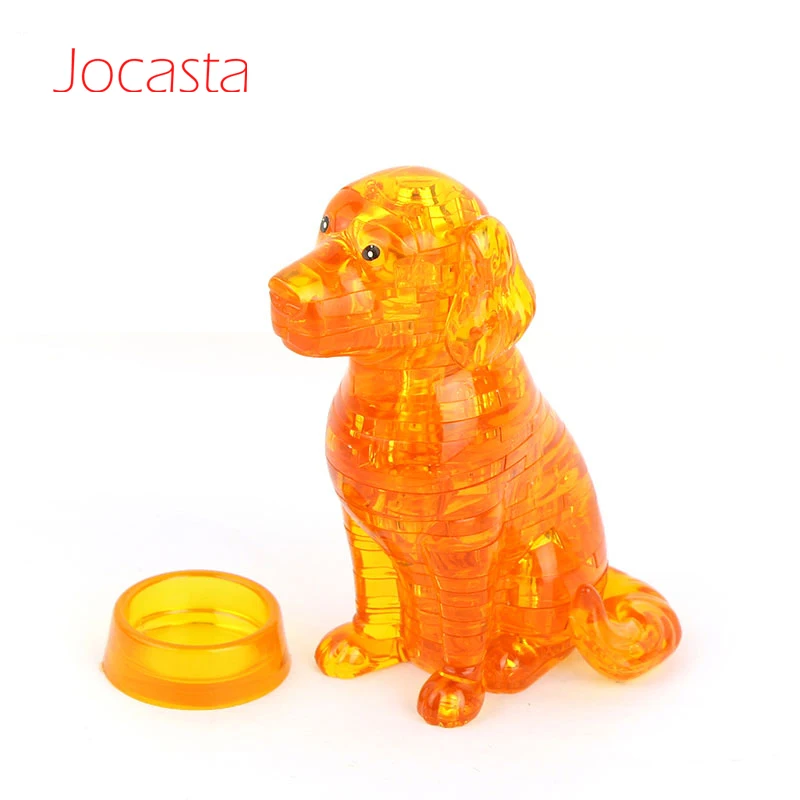 Детская игрушка DIY 3D Хрустальная головоломка милый щенок собака дети