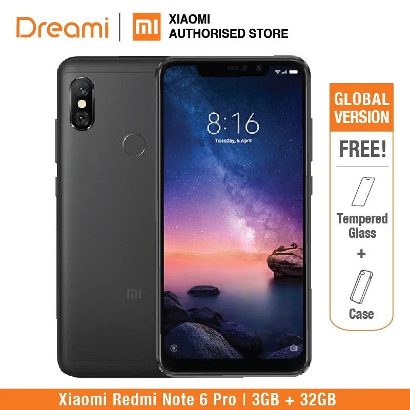 Xiaomi Redmi Note 6 Pro 32 Гб rom 3 ГБ ОЗУ (новый и запечатанный)|Смартфоны| |