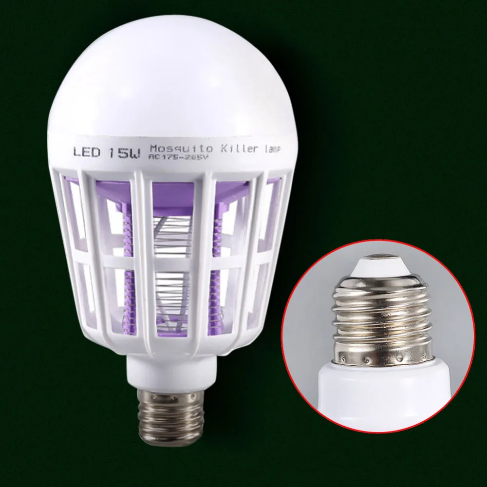 Портативная Летняя мини лампа для насекомых E27 15 Вт 24 светодиода 2 в 1|led bulb 220v|globe