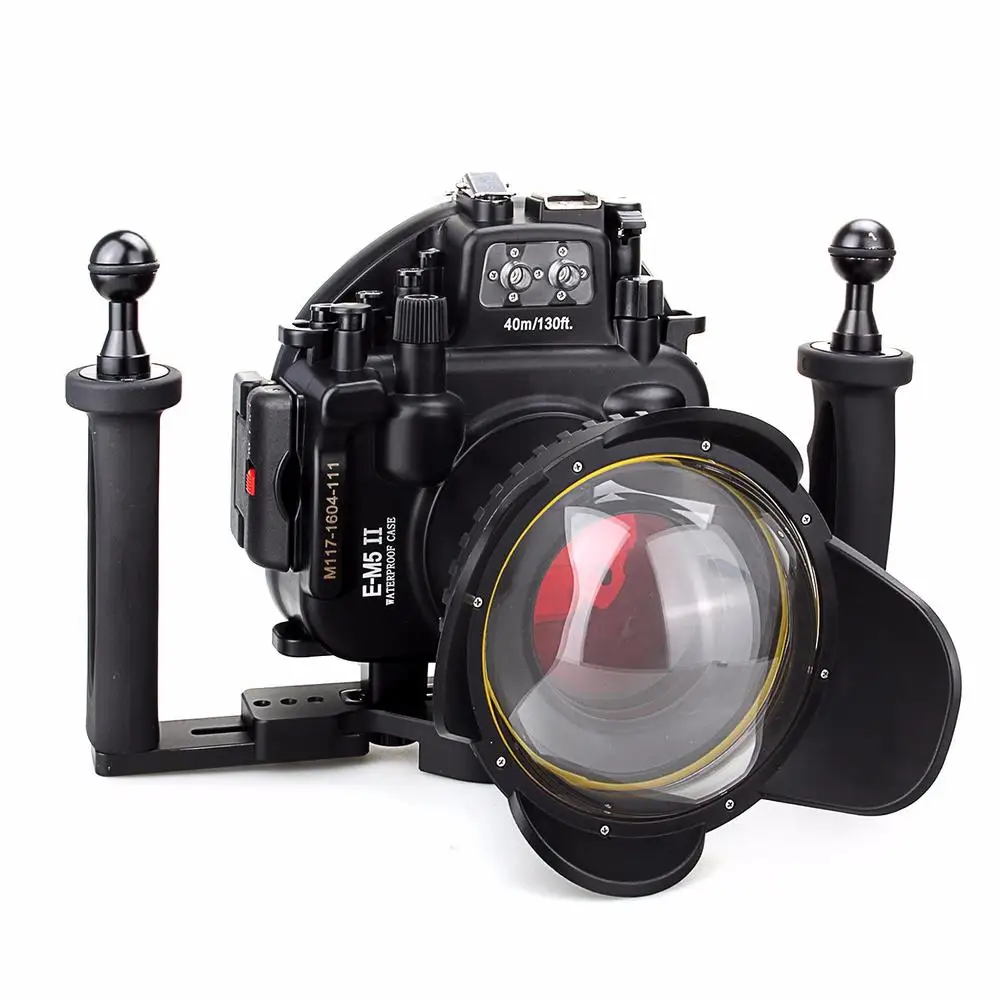Водонепроницаемый корпус для подводной камеры Olympus E-M5 II с объективом 12-50 мм +