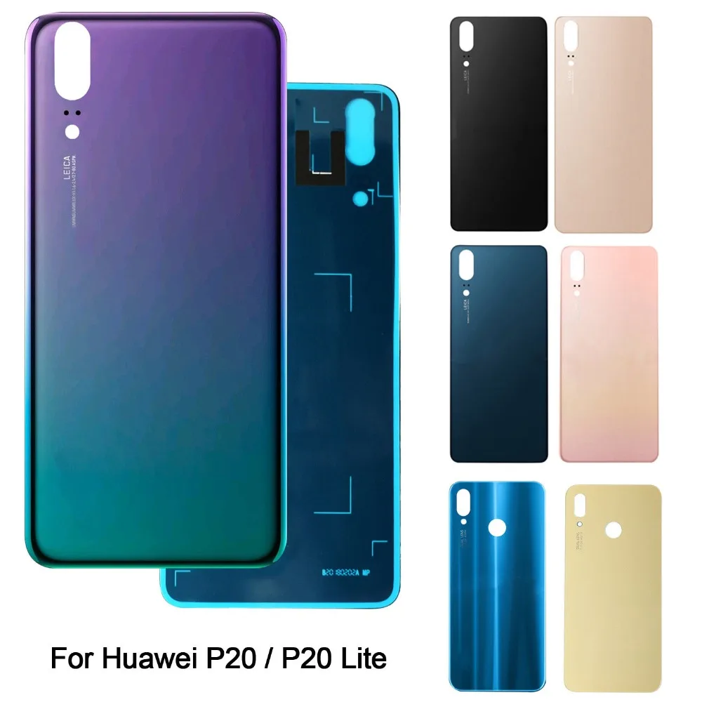 Сменный Чехол для задней крышки батареи + клей huawei P20/P20 Lite Nova 3e чехол стеклянного