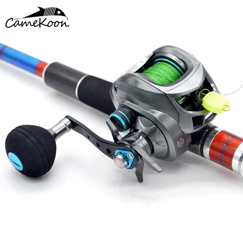 CAMEKOON baitcasing Рыболовные катушки 6,3: 1 Правая ручка приманка Литая Катушка с PE леской#3-120 м