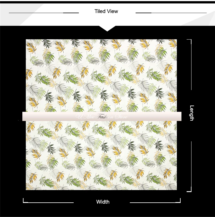

CNUM SP750 Pure Silk/ Plam Fronds /Silk Fabric 93% Silk 7% Spandex Elastic/ Width 1.29yd Thickness 19mm/ Unit: meter