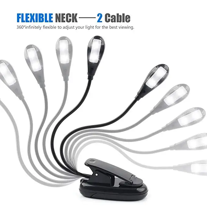 Светильник для книг Feimefeiyou светильник чтения с двумя головками белый USB LEDAnd на