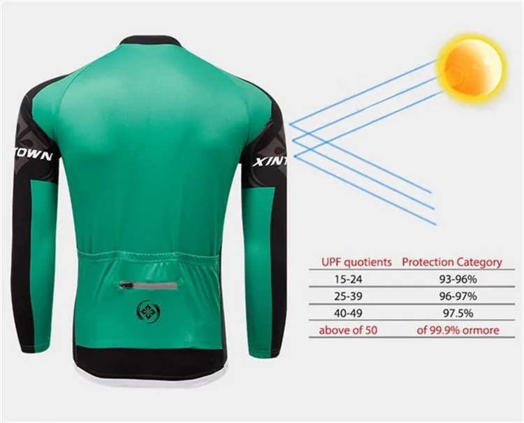 2016 Sale 17 XINTOWN New Man Pro Cycling Bicycle Jersey Bike Long Sleeve Clothing Outdoor Wear Green | Спорт и развлечения