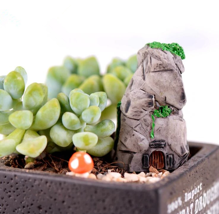 2 вида цветов каменная пещера дом Миниатюрный Сад Украшения Ландшафтные микро