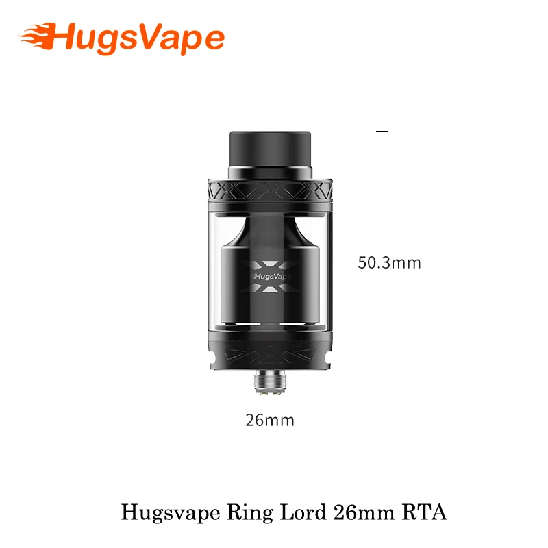 Электронные сигареты Hugsvape кольцо Lord 26 мм RTA 2 мл/5 мл емкость одной катушки