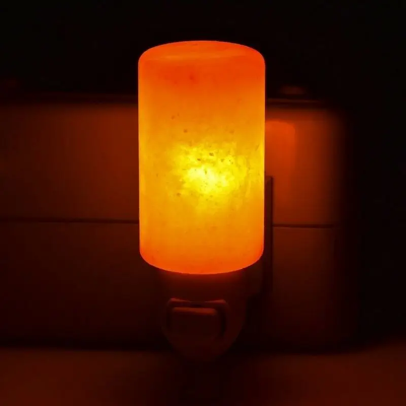 Rotatable Mini Himalayan Salt Night Light Cylinder Shape Wall Lamp Bedside Bedroom Home Decor Novelty Lighting | Лампы и освещение