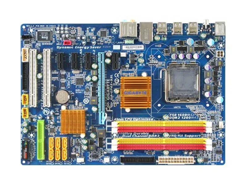 Материнская плата для Gigabyte оригинальная б/у настольного ПК с сокетом LGA 775 DDR2 ATX P43